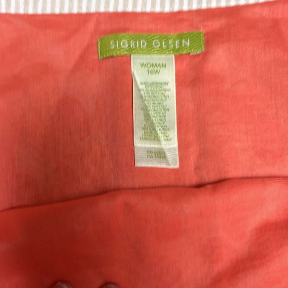 Sigrid Olsen Orange Floral Midi‎ Skirt - Picture 2 of 8